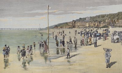 Trouville, Der Strand bei Flut von French Photographer
