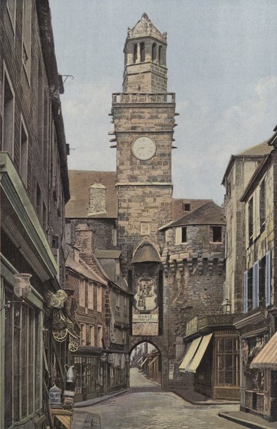 Vire, Uhrturm, Außenseite zur Stadt von French Photographer