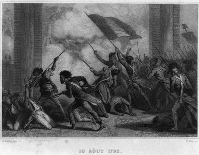 10. August 1792 (Sturz der Monarchie) - in „Revolution française“ von Thiers. 19. Jahrhundert von French School