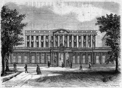 Architektur des 18. Jahrhunderts: Außenansicht des Rathauses von Bordeaux, Gironde (33) von French School