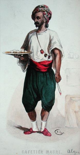 Ein maurischer Kaffeediener in Algier von French School