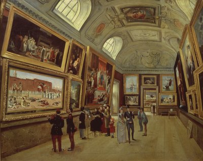 Eine Gemäldegalerie im Musée du Luxembourg, 1883-85 von French School
