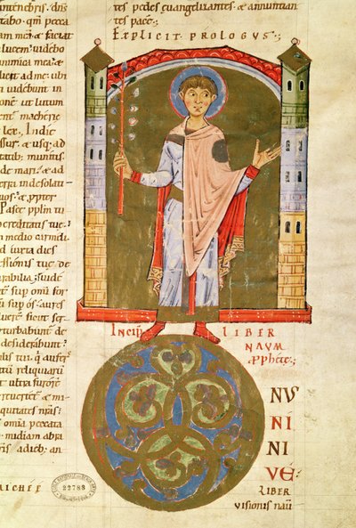 Ein Prophet, aus der Bibel von Saint-Andre aux-Bois von French School