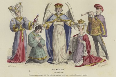 Eine Hochzeit, 15. Jahrhundert von French School