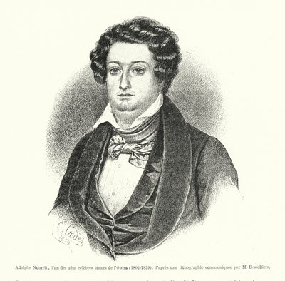 Adolphe Nourrit, einer der berühmtesten Tenöre der Oper von French School