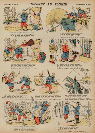 Abenteuer von Dumanet, einem französischen Soldaten, in Tonkin von French School