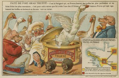 Werbung für Amieux Freres Pate de Fois Gras von French School