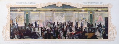 Werbung für die Eröffnung neuer Gebäude im Pariser Kaufhaus Printemps, 1910 von French School