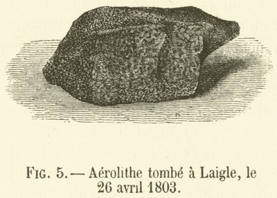 Aerolith, gefallen in Laigle, am 26. April 1803 von French School