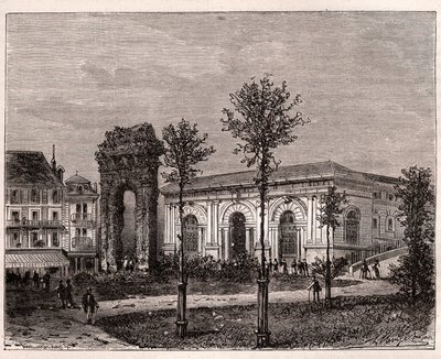 Aix-les-Bains - Savoyen - der römische Bogen von Campanus - Gravur in „La France illustrée: Geographie, Geschichte, Verwaltung, Statistik“ von V.A. Malt-Brown. 1884 von French School