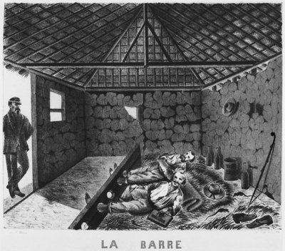 Album der Isle of Pines, die Bar, Bestrafung der Deportierten, 1878-79 von French School