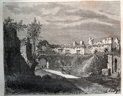 Amphitheater von Fréjus - Gravur in „La France illustrée: Geographie, Geschichte, Verwaltung, Statistik“ von V.A. Malt-Brown. 1884 von French School