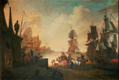 Ein orientalischer Hafen von French School