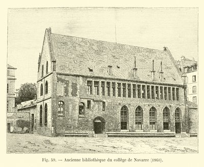 Ehemalige Bibliothek des Kollegs von Navarre, 1860 von French School