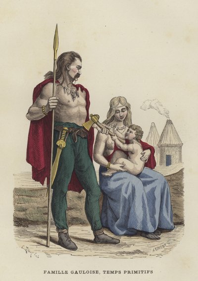 Antike gallische Familie von French School
