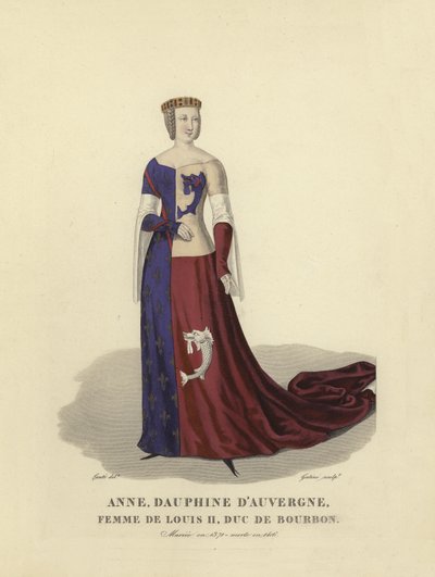 Anne von Auvergne, Ehefrau von Louis II., Herzog von Bourbon von French School