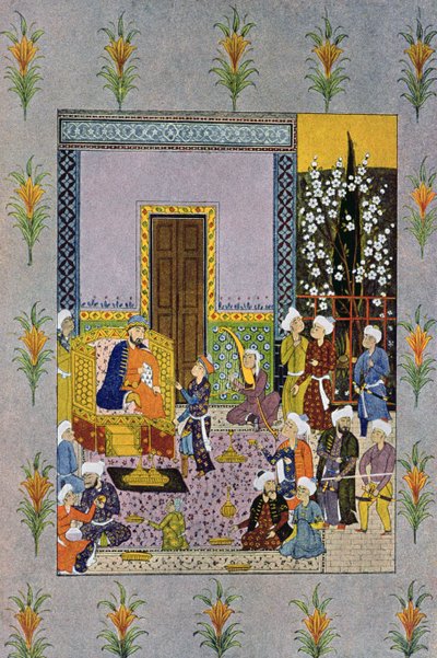Eine weitere bezaubernde Sitzung, Illustration aus Tausendundeine Nacht, 1895 (Farbstich) von French School