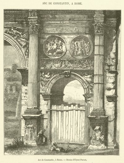 Konstantinsbogen in Rom von French School