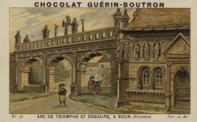 Triumphbogen und Beinhaus in Sizun, Finistere von French School