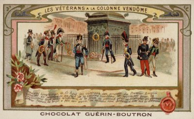 Armeeveteranen an der Vendôme-Säule, Paris von French School