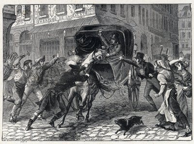 Verhaftung von Georges Cadoudal (1771-1804), einem Anführer der Chouans während der Vendée-Kriege, am 9. März von French School