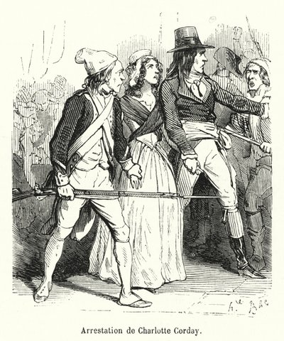 Verhaftung von Charlotte Corday von French School