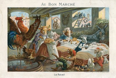 Au Bon Marché Werbekarte von French School
