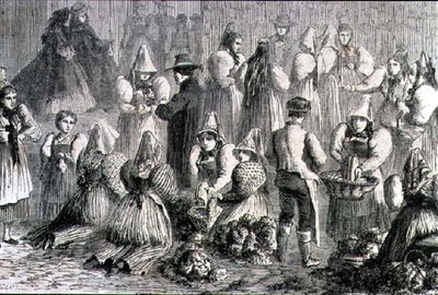 Augsburger Markt in den 1860er Jahren von French School