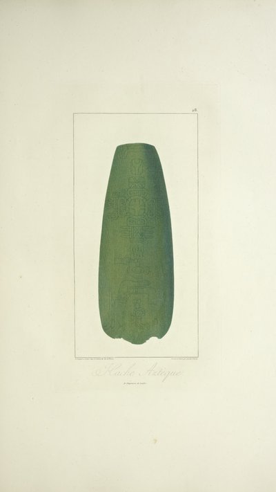 Aztekische Axt, Illustration aus 