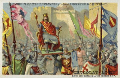 Balduin IX., Graf von Flandern, zum Kaiser von Konstantinopel erklärt, 1204 von French School