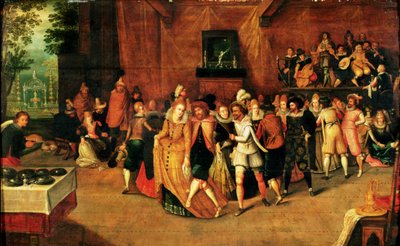 Ball während der Herrschaft von Heinrich III., 1574-89 von French School