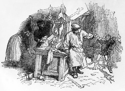 Balladen von Francois Villon "Pere noel, qui plantaste la vigne", Ausgabe Pelletan, 1896 von French School