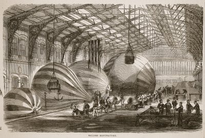 Ballonfabrik, Illustration aus Cassells Geschichte des Krieges zwischen Frankreich und Deutschland, 1870-1871 von French School