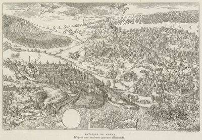 Schlacht bei Murten (Stich) von French School