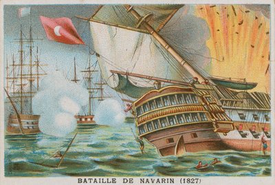 Schlacht von Navarino, 1827 von French School