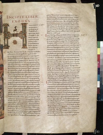 Anfang des Buches Exodus, mit verzierter Initiale 