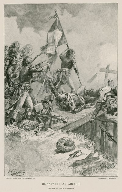Bonaparte bei Arcole von French School