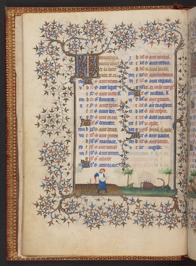 Stundenbuch, Add MS 32454 f.6v, Frankreich von French School