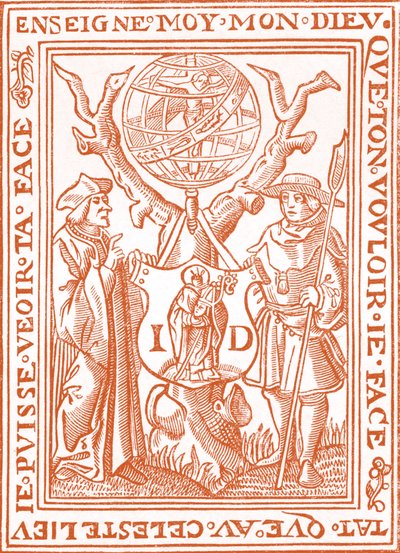 Exlibris von Jehan St. Denis, Buchhändler in Paris von French School