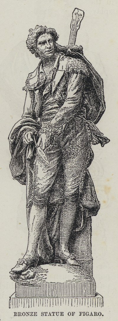 Bronzestatue von Figaro von French School