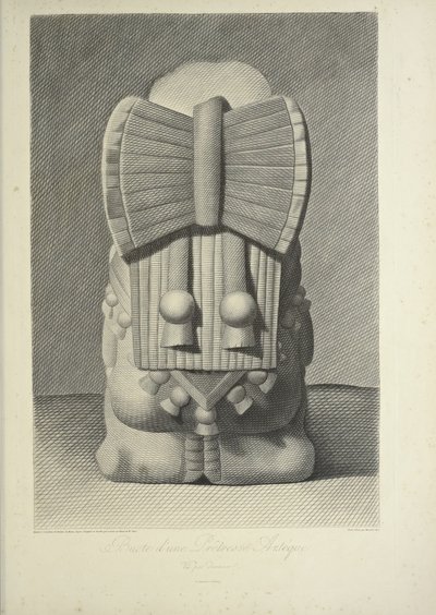 Büste einer aztekischen Priesterin, Illustration aus 