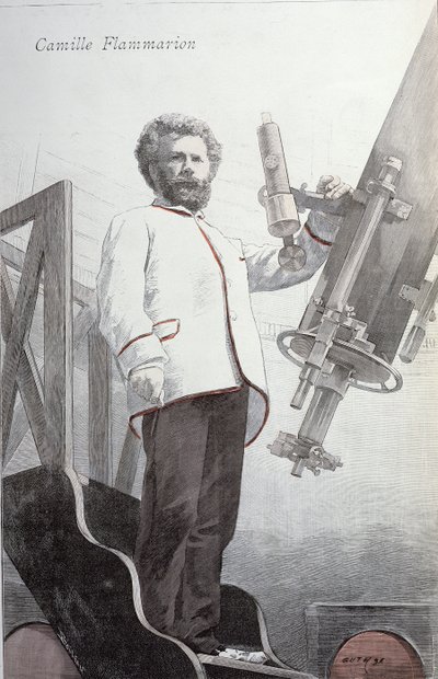 Camille Flammarion (1842-1925) aus La Revue Illustre, veröffentlicht im Januar 1891 von French School