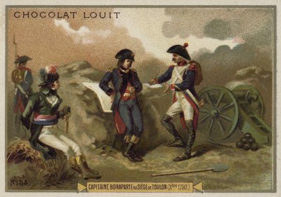 Kapitän Napoleon Bonaparte bei der Belagerung von Toulon, Französische Revolutionskriege, Dezember 1793 von French School