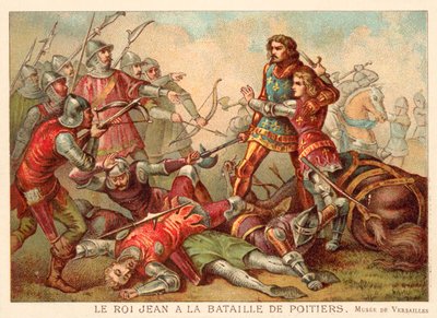 Gefangennahme von Johann II. von Frankreich in der Schlacht bei Poitiers von French School