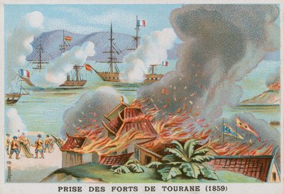 Eroberung der Forts von Tourane, 1859 von French School
