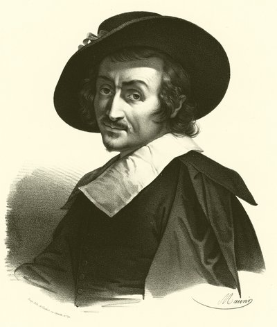 Carlo Dolci, Porträt (Gravur) von French School