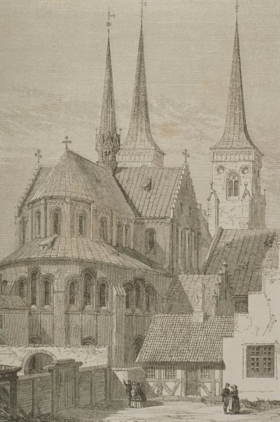 Kathedrale in den 1850er Jahren, Roskilde, Dänemark, aus Le Tour du Monde, veröffentlicht in Paris, 1860er Jahre von French School