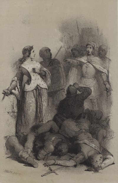 Catherine Sforza, Gefangene von Cesare Borgia von French School