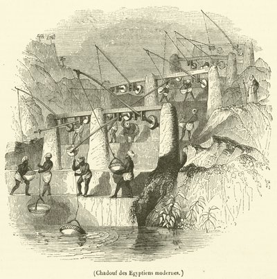 Schaduf der modernen Ägypter von French School