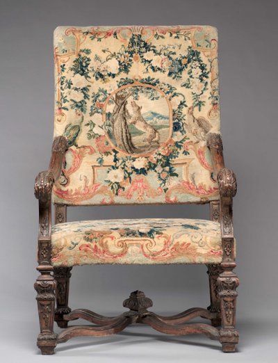 Stuhl, Hersteller Savonnerie-Manufaktur, vor 1717 von French School